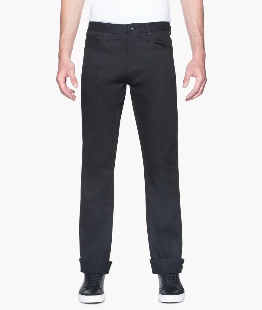 Black Stretch Selvedge Denim Jeans