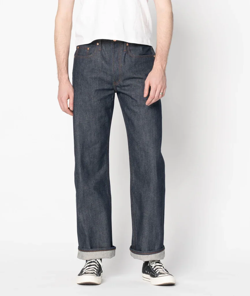 Wide Leg Selvedge Denim Jeans