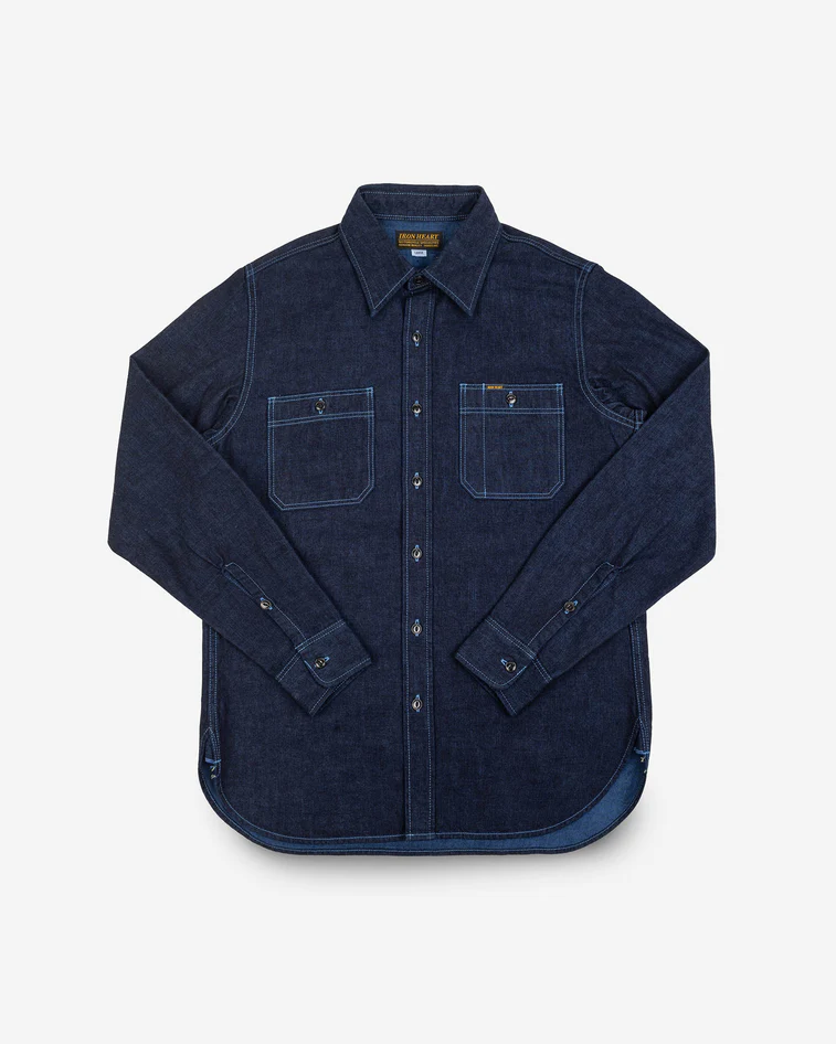 10oz Selvedge Denim Work Shirt - Indigo Blue
