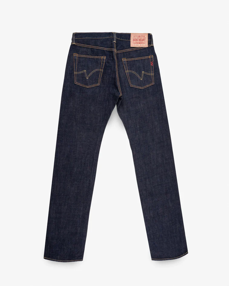 Iron Heart 17oz Selvedge Denim Slim Straight Cut Jeans - Natural Indigo - Image 2