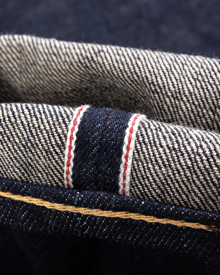17oz Selvedge Denim Slim Straight Cut Jeans - Natural Indigo
