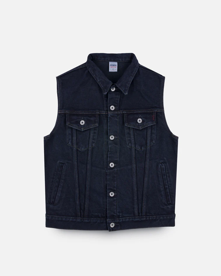Iron Heart 21oz Selvedge Denim Modified Type III Vest - Indigo