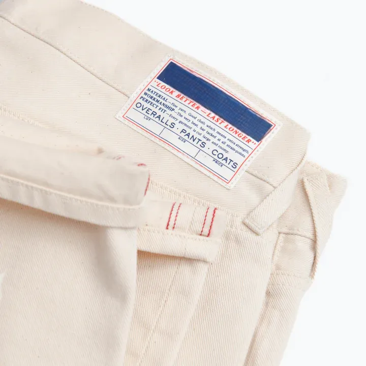 Selvedge Straight Leg Denim Jean - Ecru