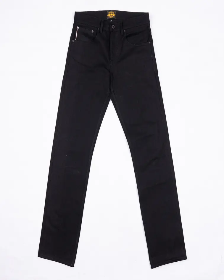 Brave Star Strongman 14oz 'Onyx' Double Black Japan Selvage Denim